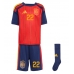 Spanje Pau Cubarsi #22 Thuis tenue Kids WK 2026 Korte Mouw (+ Korte broeken)